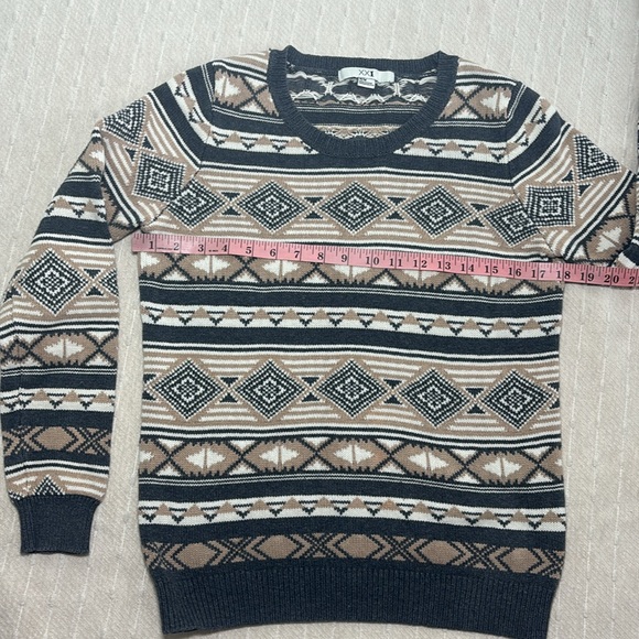 XXI Forever 21 Vintage Aztec Pullover sweater Size M - Picture 10 of 13